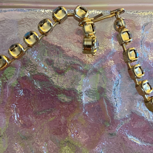 Vintage Aurora Borealis crystal cluster necklace perfect bridal piece goldtone - Picture 10 of 15